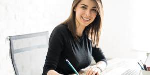 Woman working