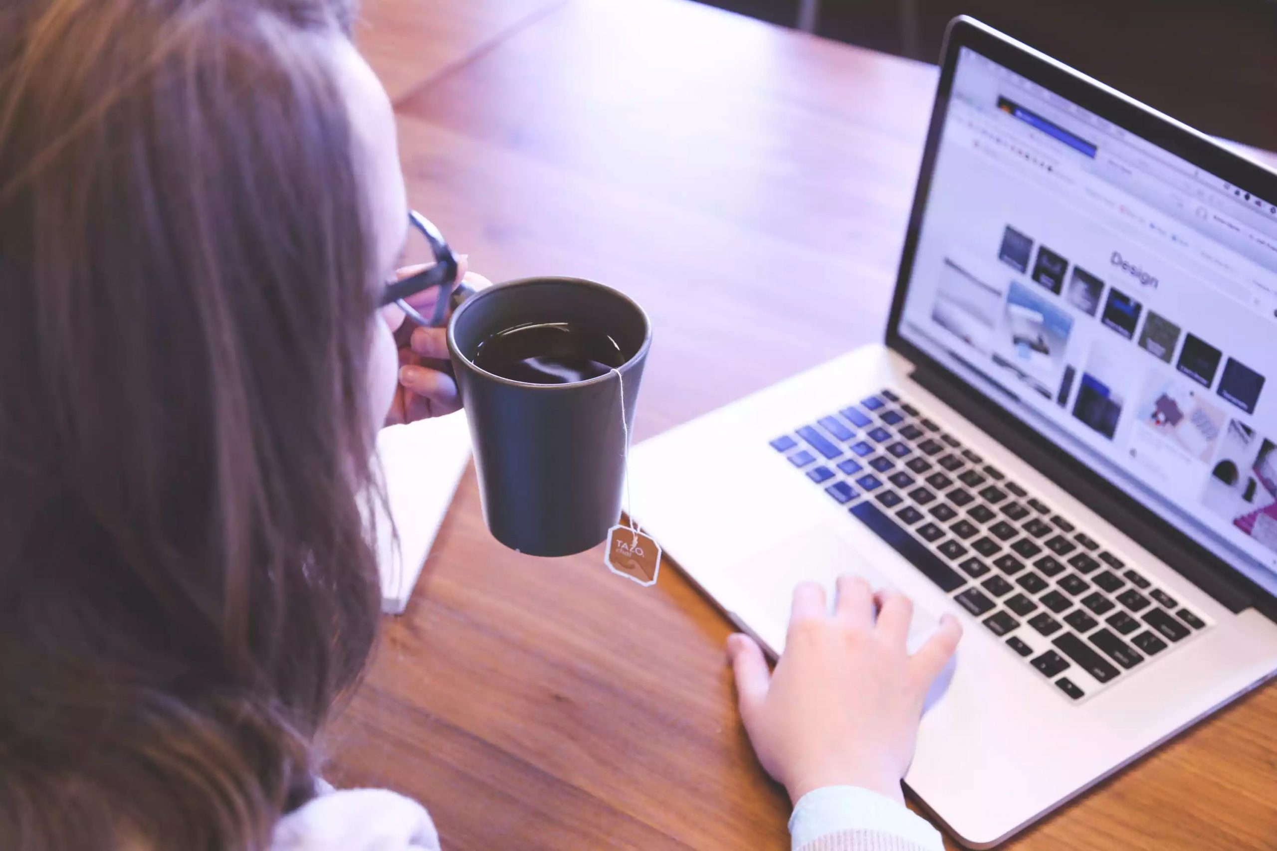 Woman studying accounting